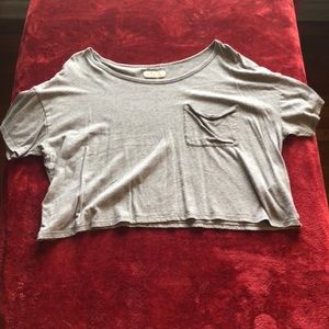 Size L Hollister Cropped Pocket Tee